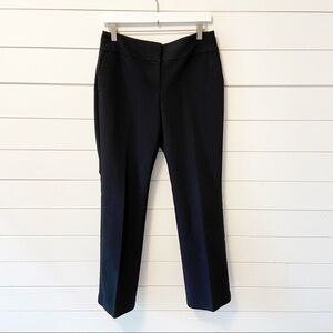 Ann Taylor | Curvy Fit Black Straight Leg Pleated Trousers Size 4